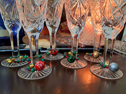 Wine Glass Ornaments - Christmas Edition