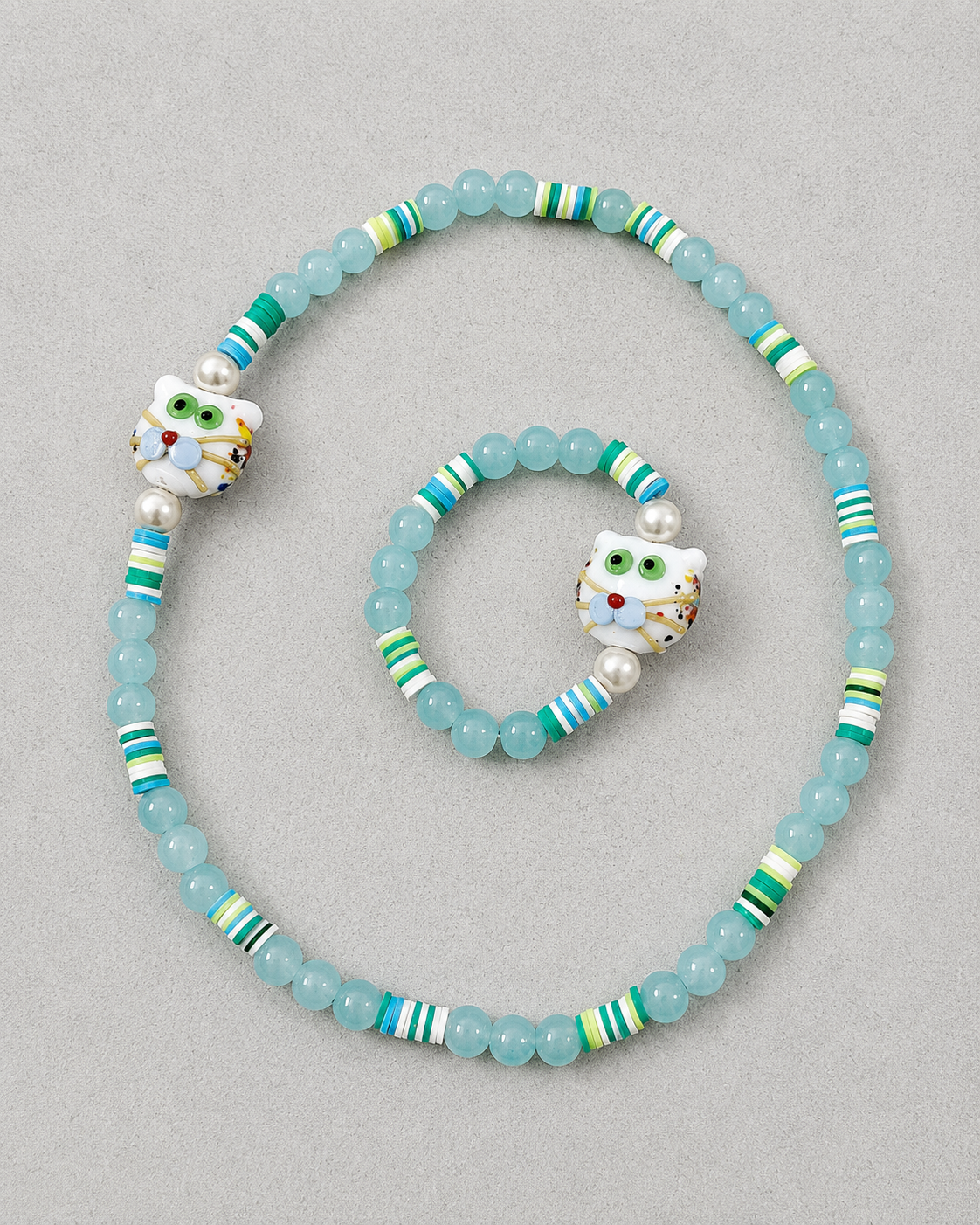Morris Playful Pals Necklace and Bracelet Combo